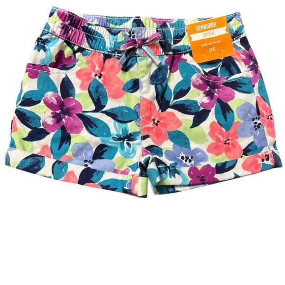Nwt 3t Gymboree Floral Print Girls' Shorts - Picture 1 of 1